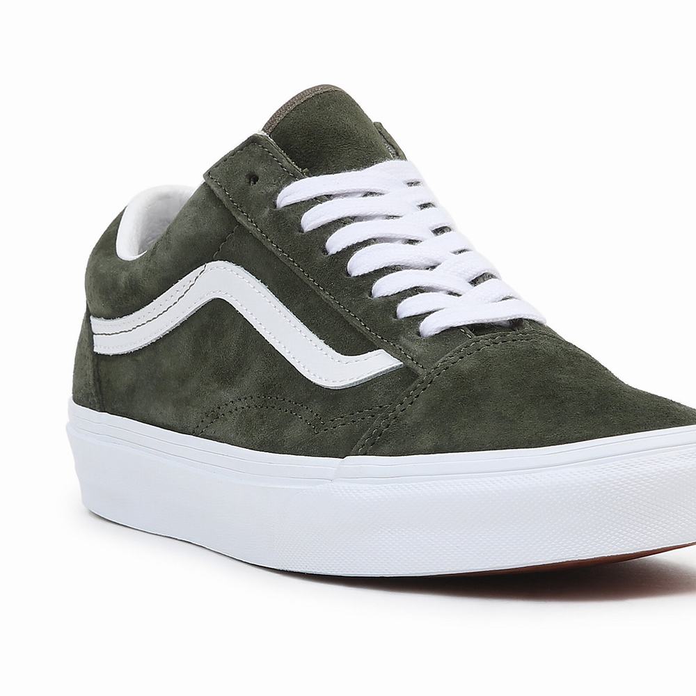 Men's Vans Pig Suede Old Skool Sneakers Green | USA75138