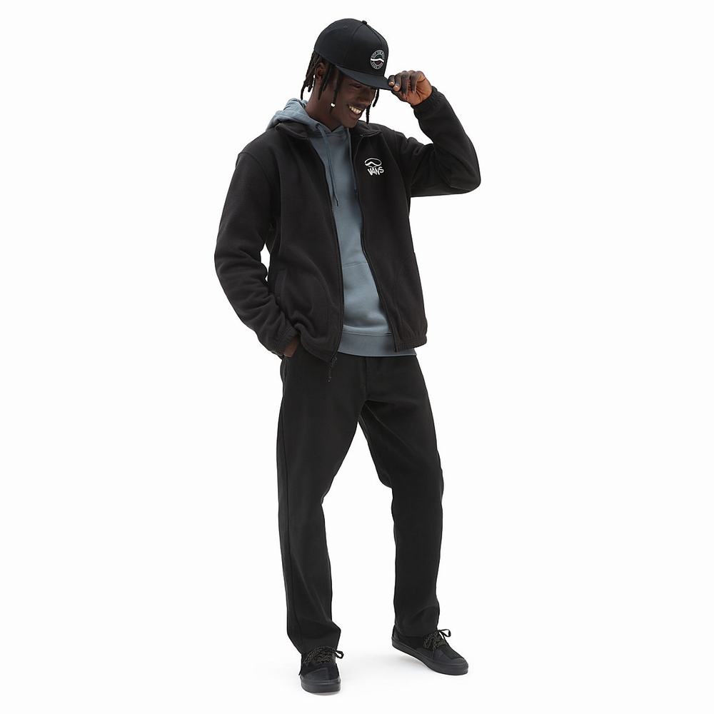 Men's Vans Polar Fleece Sweatshirts Black | USA31295