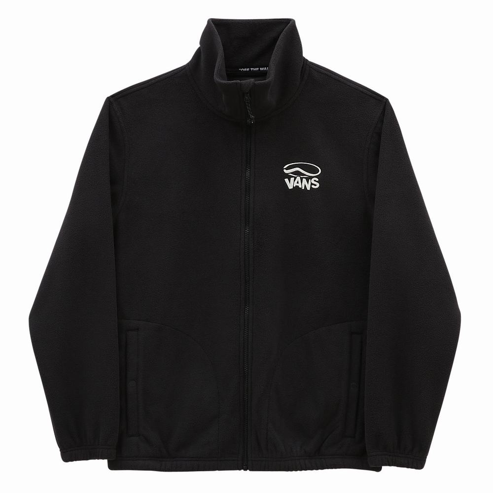 Men's Vans Polar Fleece Sweatshirts Black | USA31295