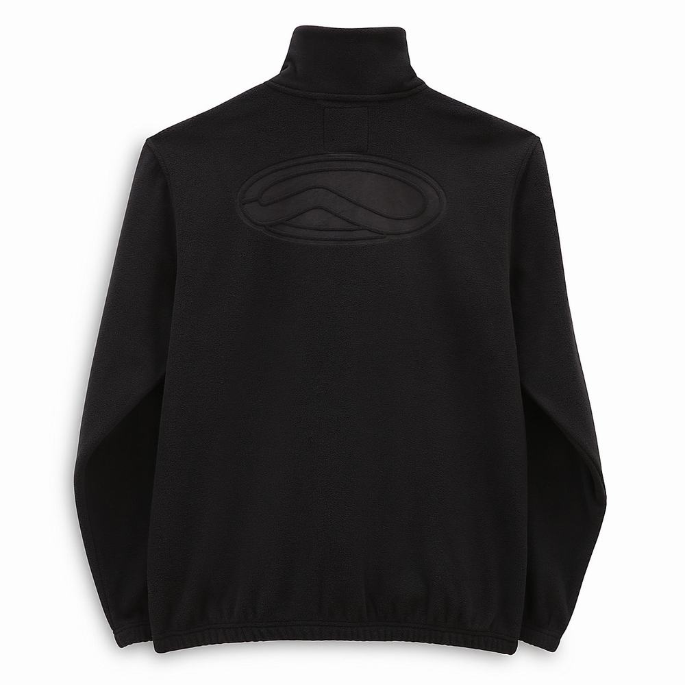 Men's Vans Polar Fleece Sweatshirts Black | USA31295