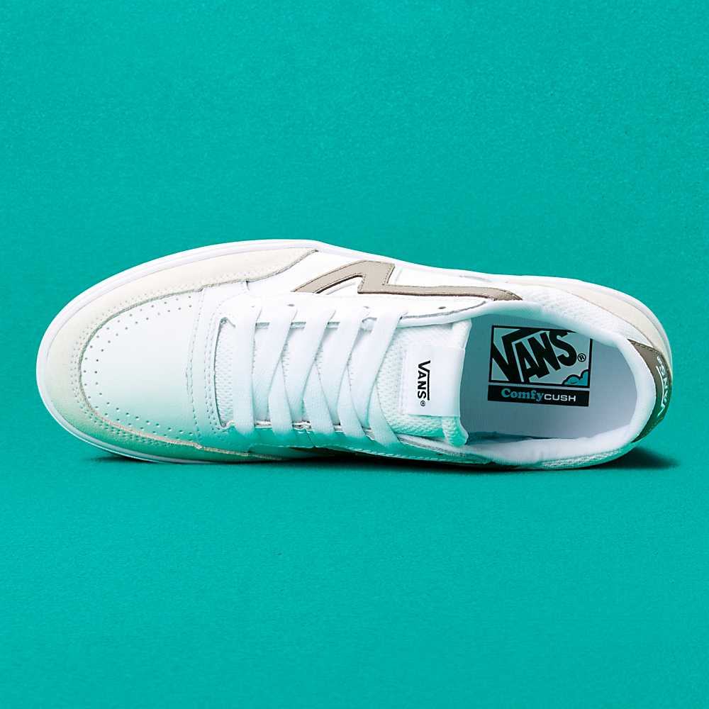 Men's Vans Pop Lowland CC Sneakers White | USA24305