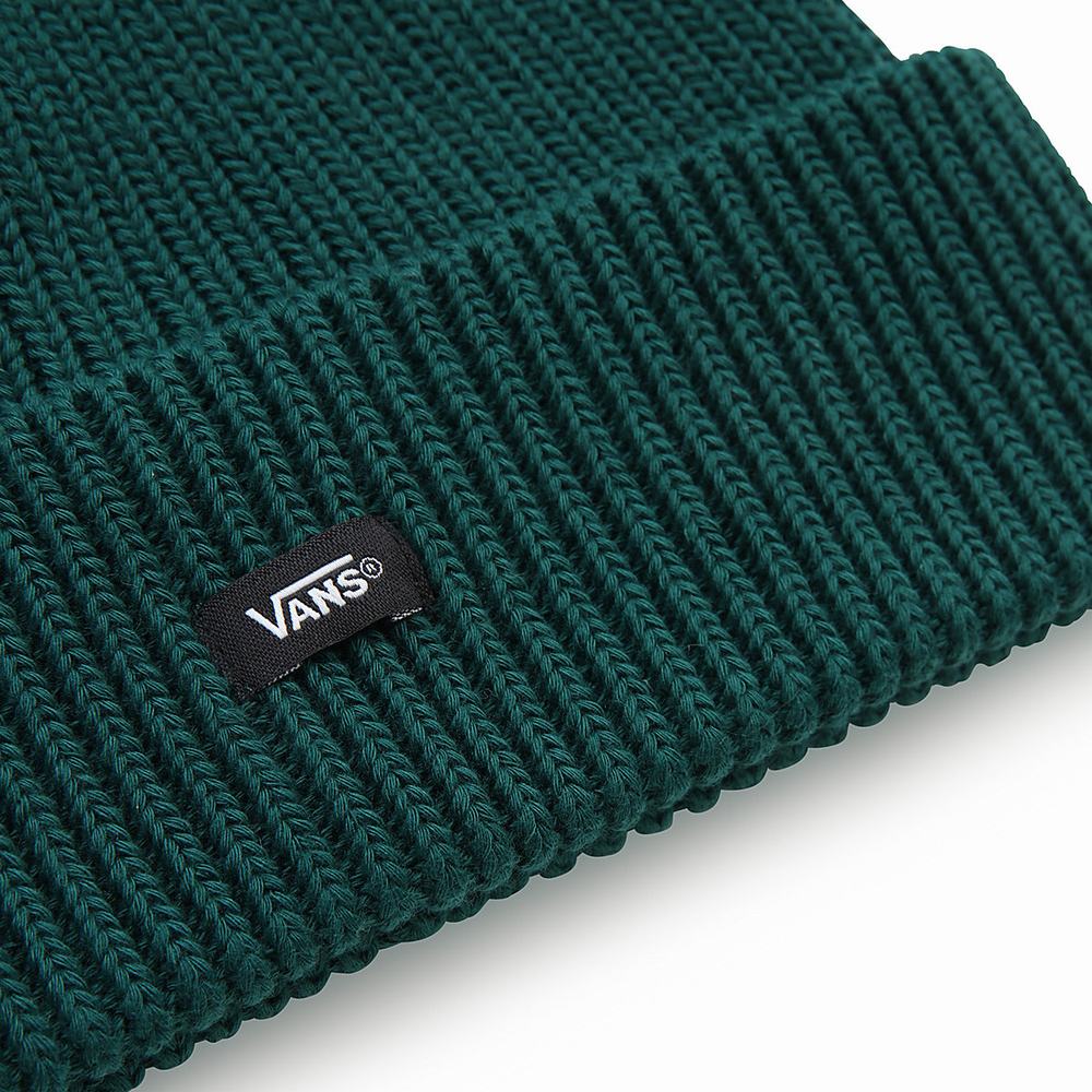 Men's Vans Post Shallow Cuff Beanie Green | USA12674