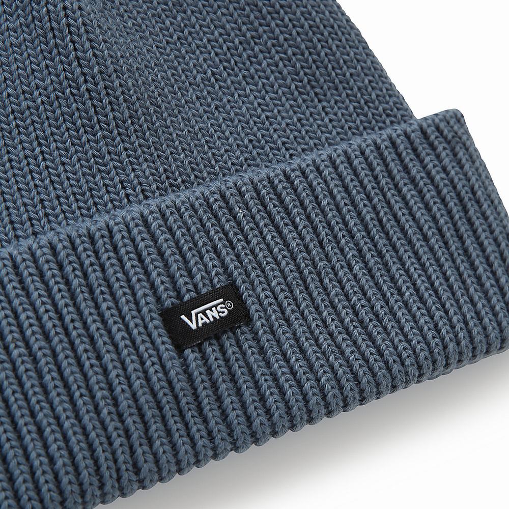 Men's Vans Post Shallow Cuff Beanie Grey | USA65780