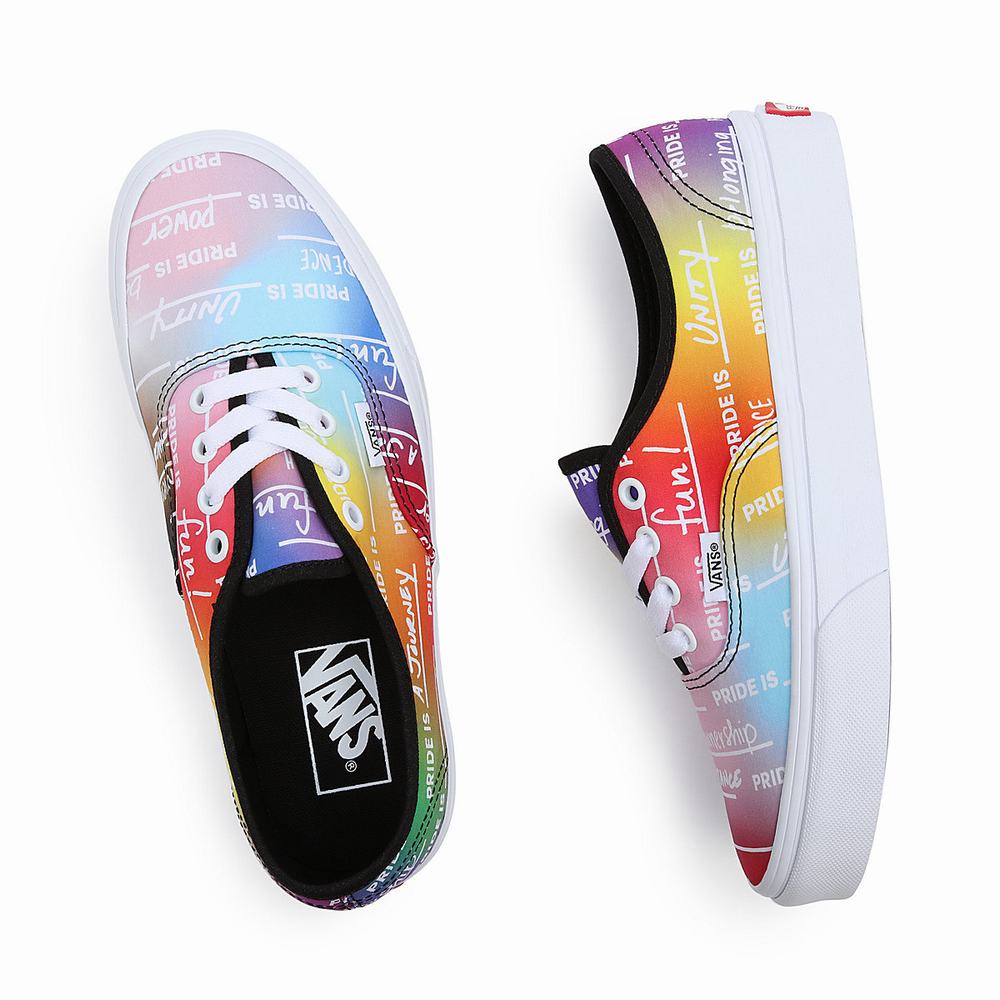 Men's Vans Pride Authentic Low Top Shoes Multicolor | USA84513