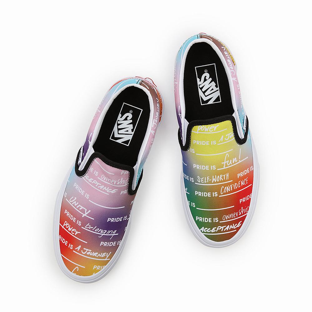 Men's Vans Pride Classic Slip On Shoes Multicolor | USA41827