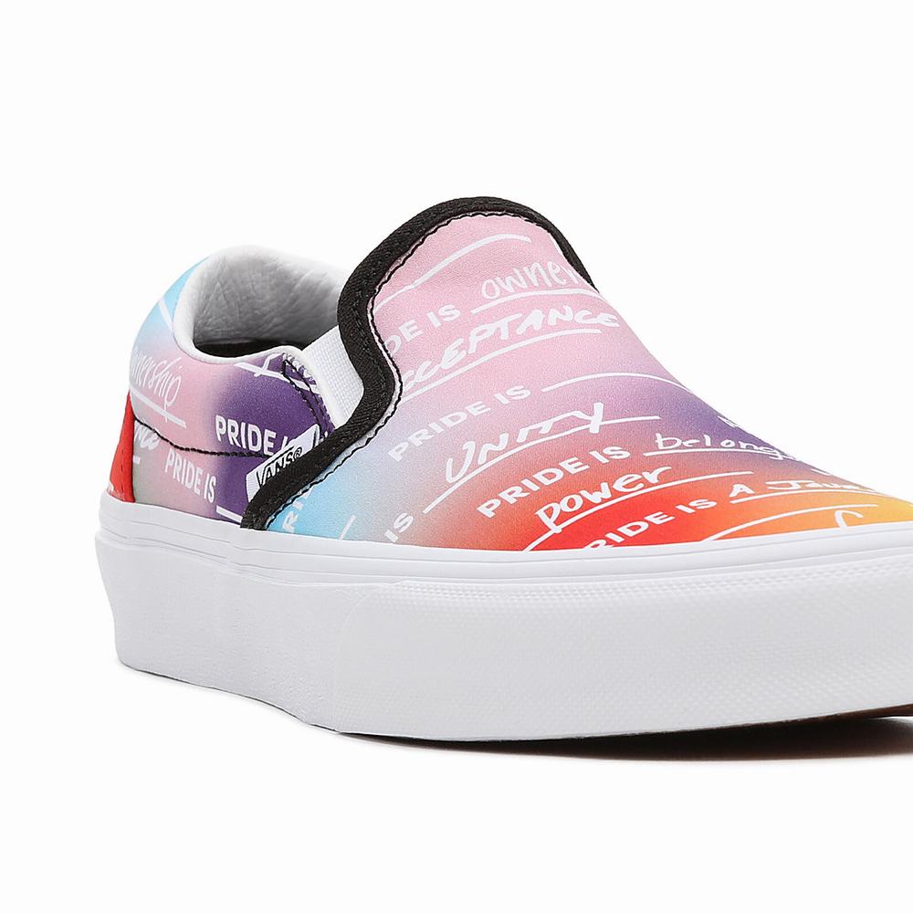 Men's Vans Pride Classic Slip On Shoes Multicolor | USA41827