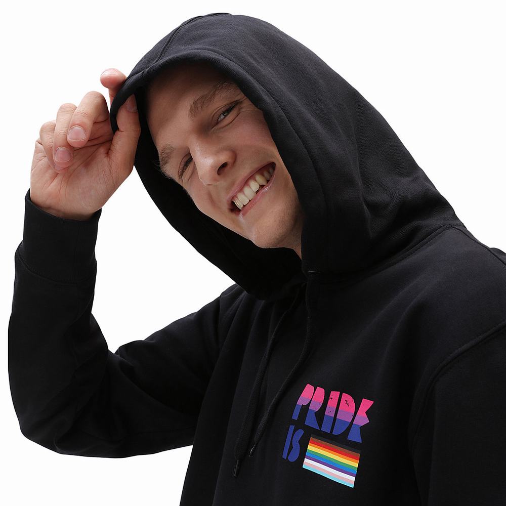 Men's Vans Pride Hoodie Black | USA83052