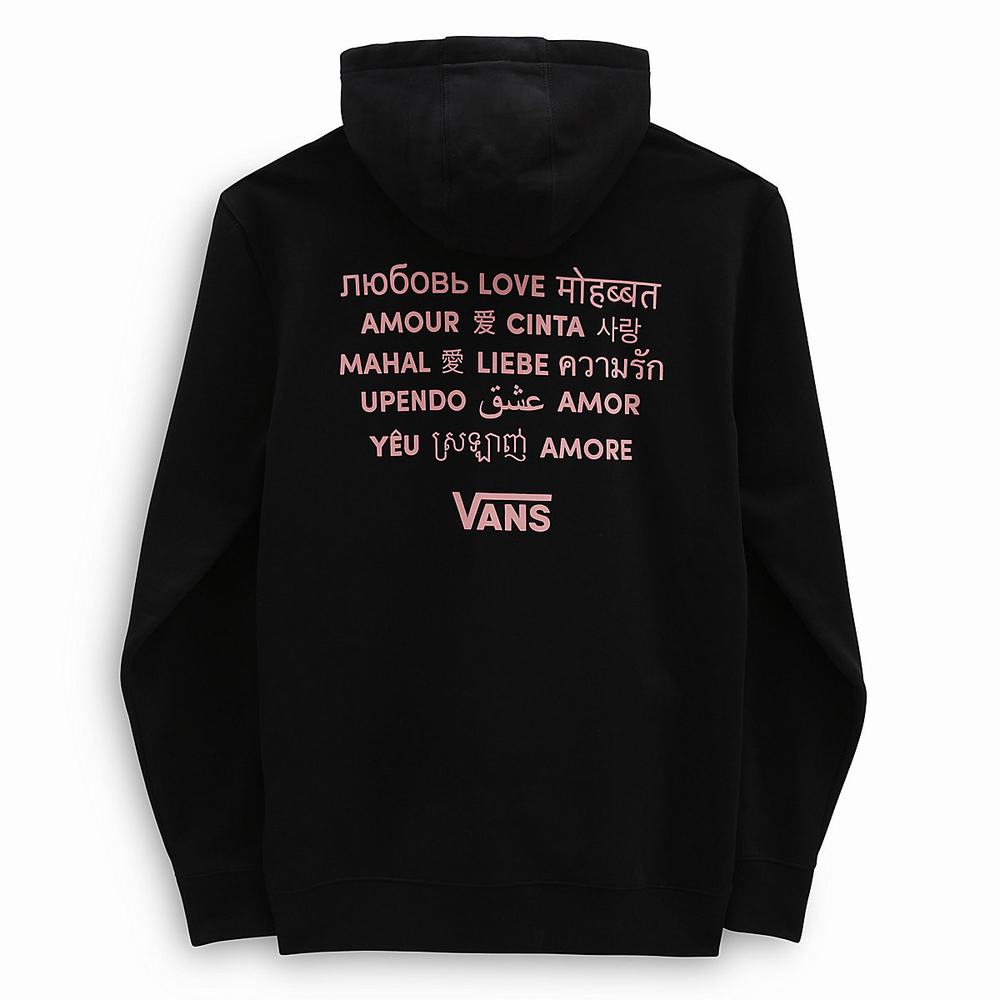 Men's Vans Pride Hoodie Black | USA83052