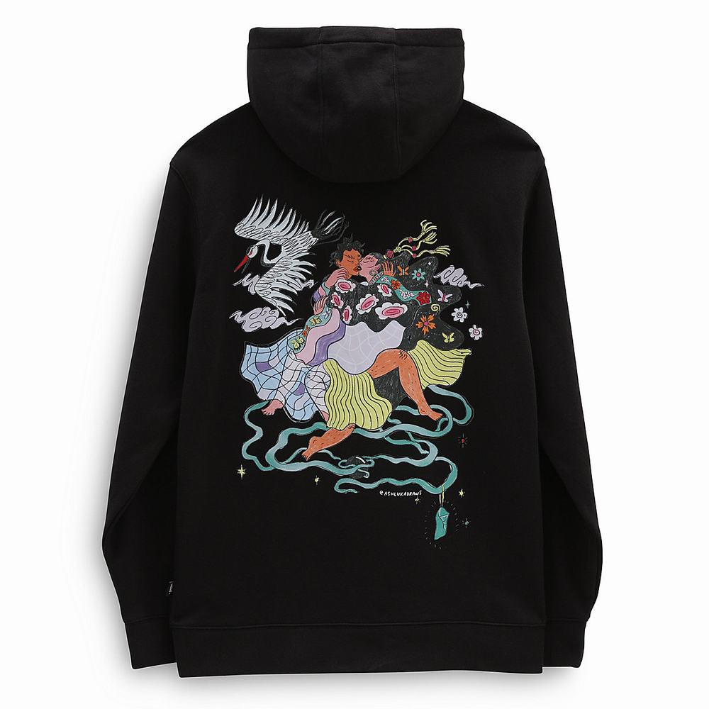 Men's Vans Pride OTW Gallery Hoodie Black | USA32658