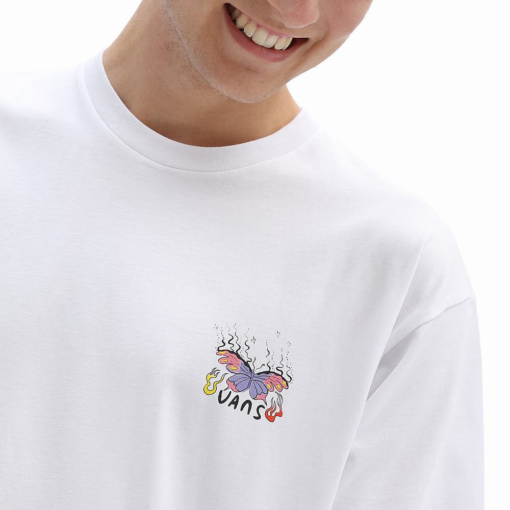 Men's Vans Pride OTW Gallery III T Shirts White | USA90528