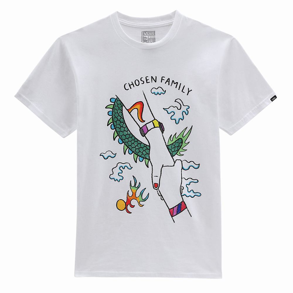 Men's Vans Pride OTW Gallery T Shirts Multicolor / White | USA25473