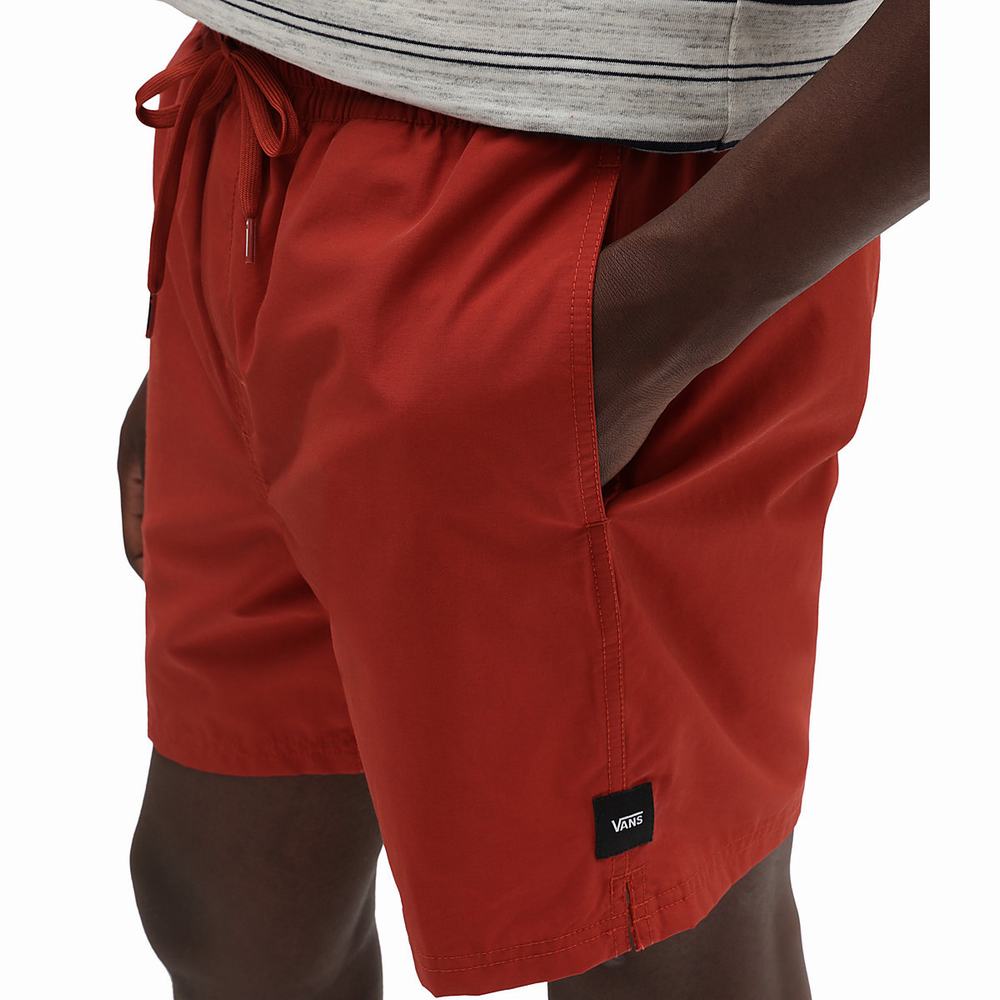 Men's Vans Primary Volley II Boardshorts Red | USA72354