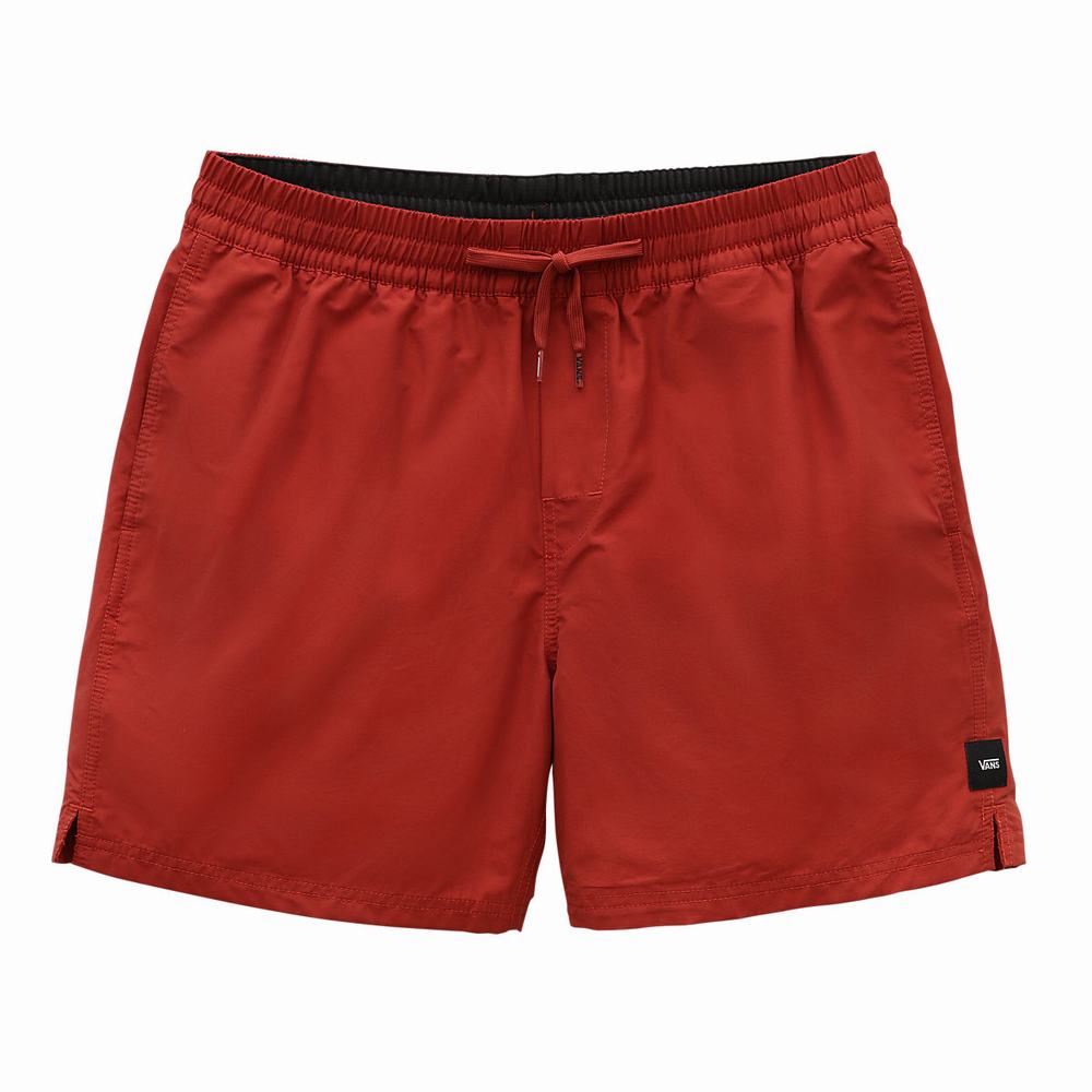 Men's Vans Primary Volley II Boardshorts Red | USA72354