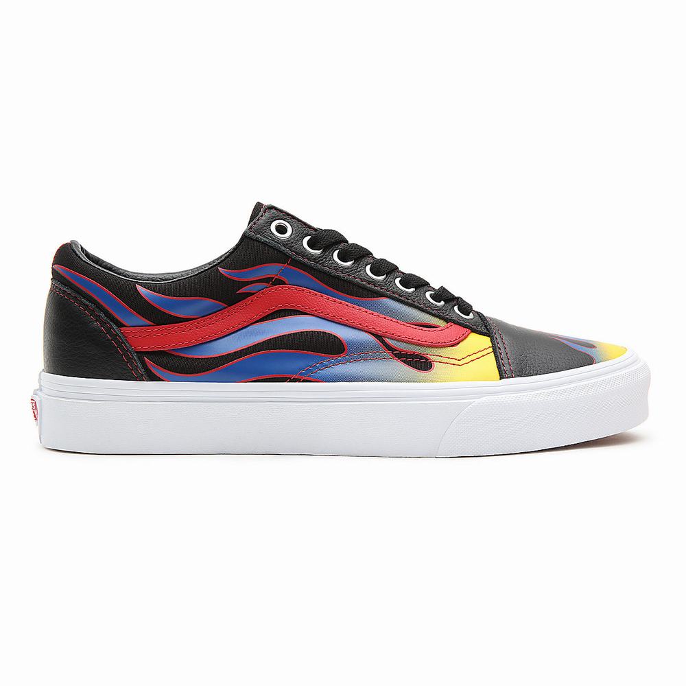 Men's Vans Racer Old Skool Sneakers Black | USA65031