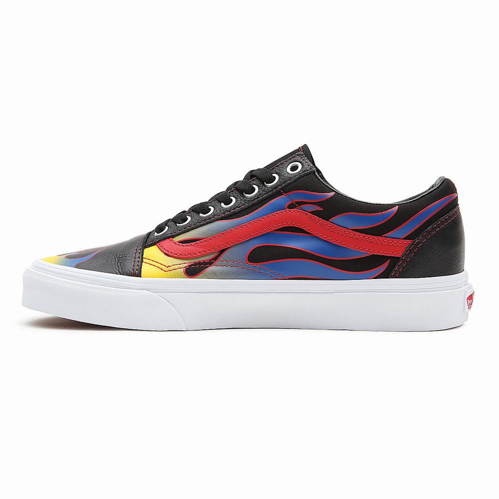 Men's Vans Racer Old Skool Sneakers Black | USA65031