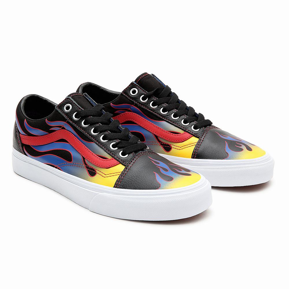 Men\'s Vans Racer Old Skool Sneakers Black | USA65031