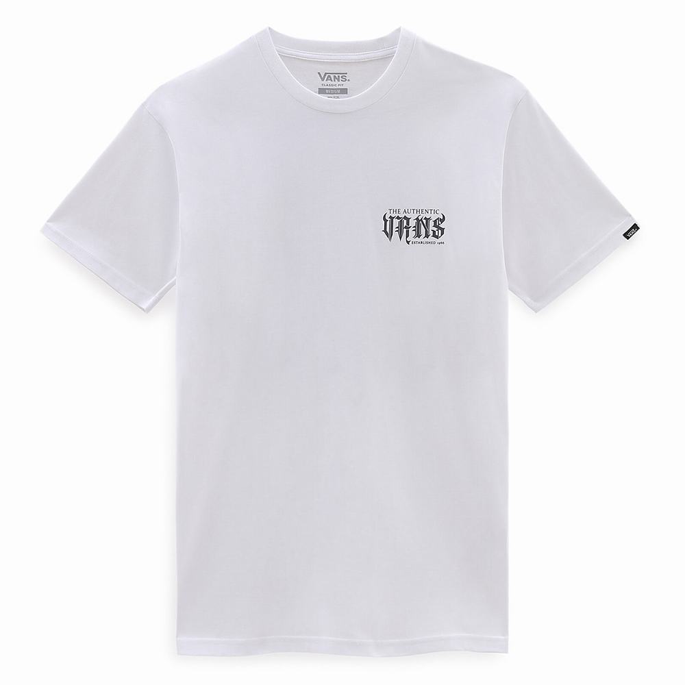 Men's Vans Raging Out T Shirts White | USA87312