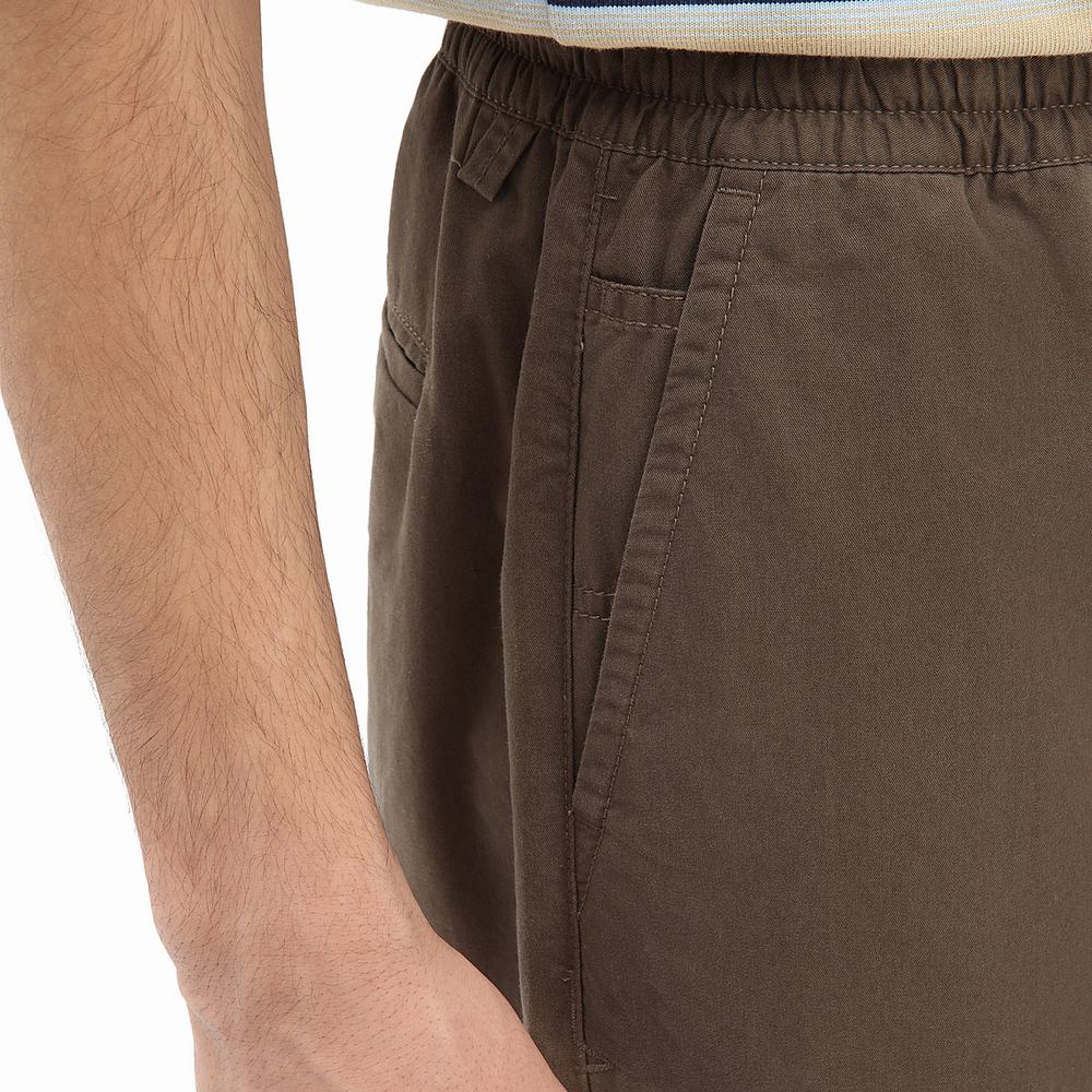 Men's Vans Range Baggy Tapered Elastic Waist Pants Brown | USA29647