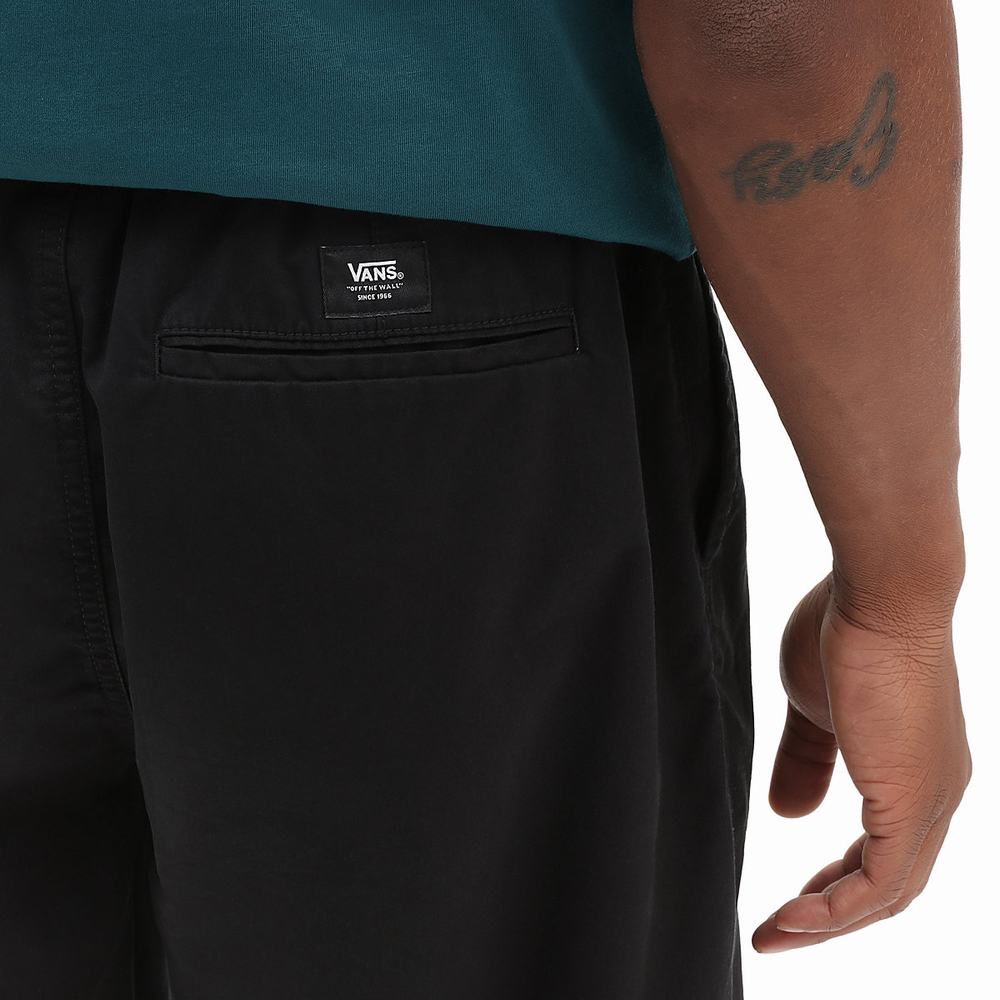 Men's Vans Range Baggy Tapered Elastic Waist Pants Black | USA65941