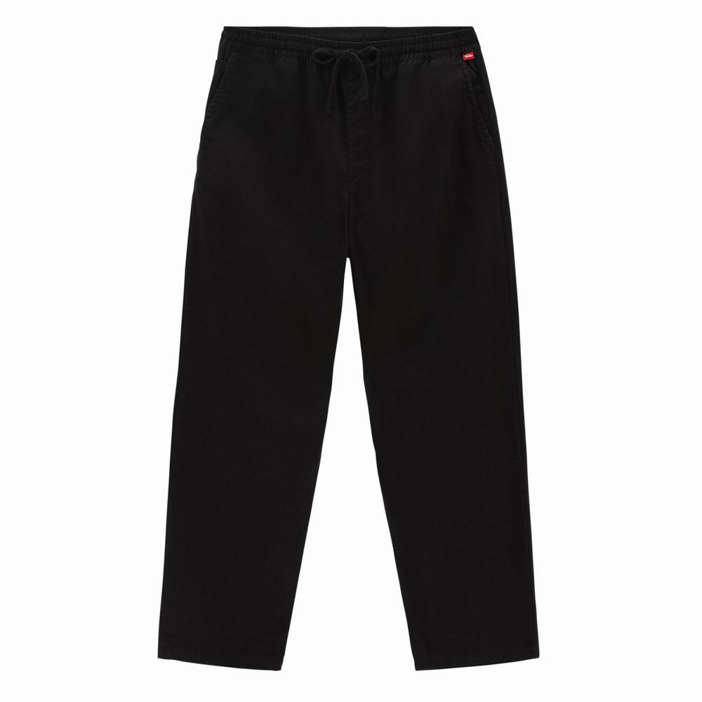 Men's Vans Range Baggy Tapered Elastic Waist Pants Black | USA65941