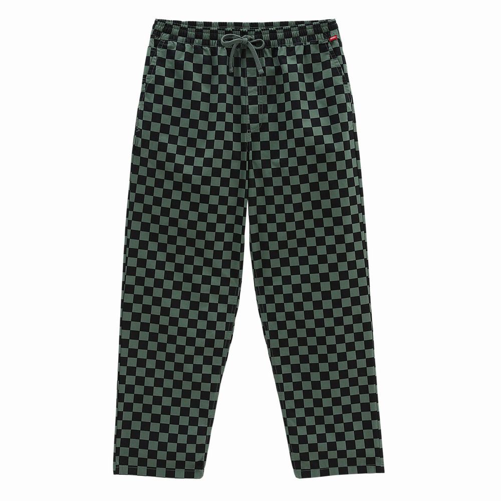 Men's Vans Range Baggy Tapered Elastic Waist Pants Green | USA74620