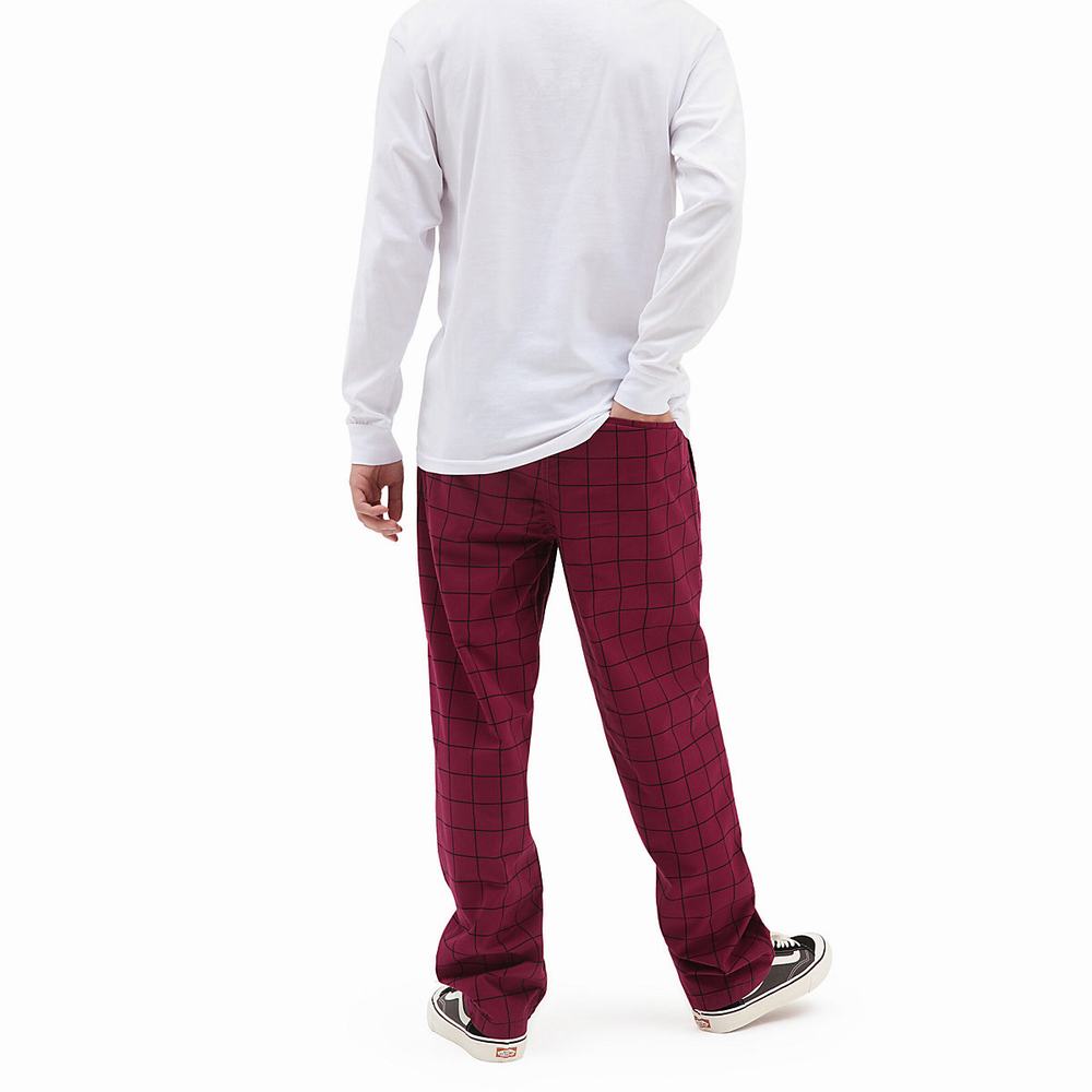 Men's Vans Range Loose Tapered Elastic Waist Pants Purple | USA14857