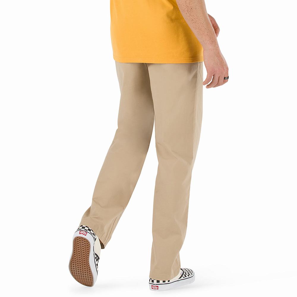 Men's Vans Range Relaxed Elastic Pants Beige | USA26053