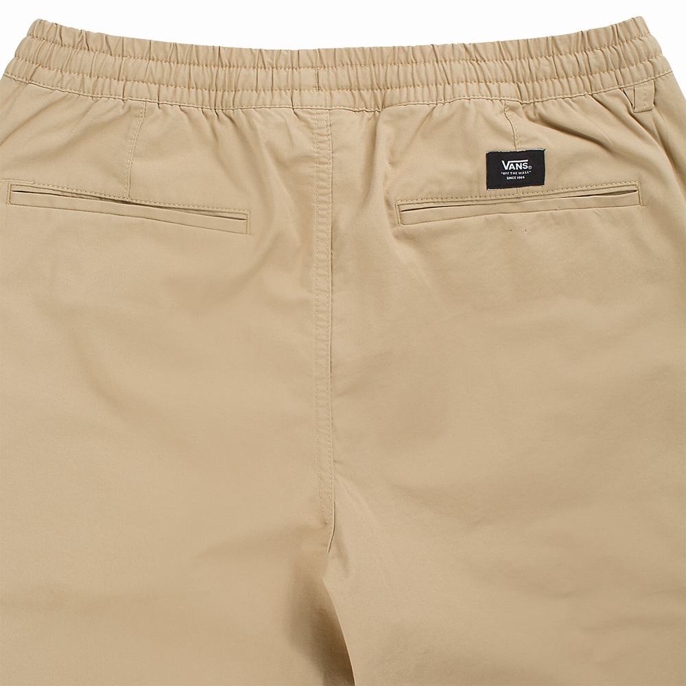 Men's Vans Range Relaxed Elastic Pants Beige | USA26053