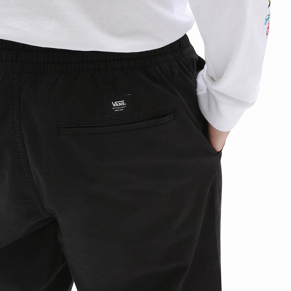 Men's Vans Range Relaxed Elastic Pants Black | USA49831