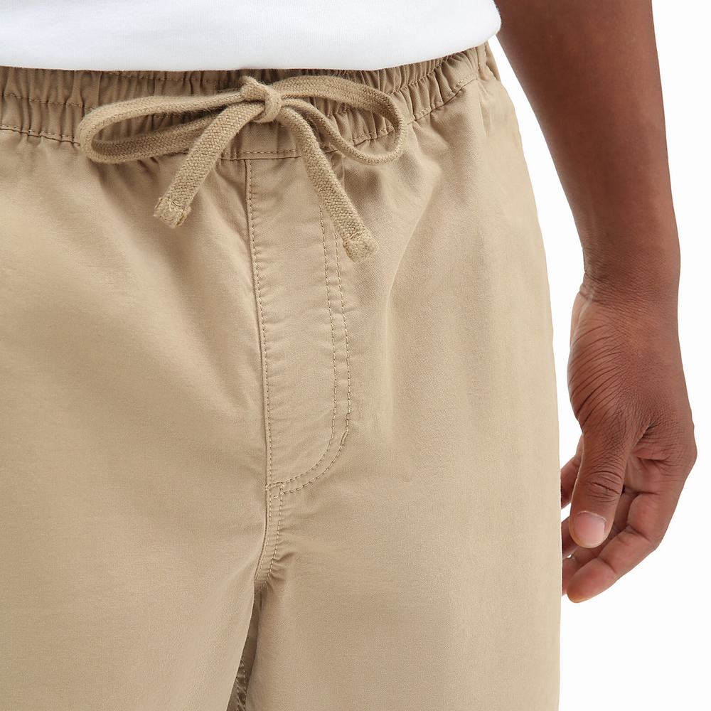 Men's Vans Range Relaxed Elastic Shorts Beige | USA21765