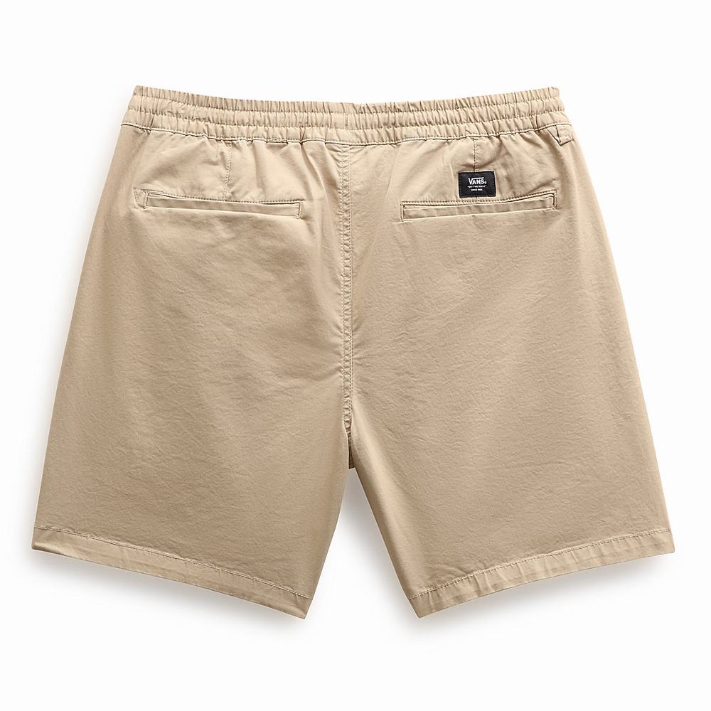 Men's Vans Range Relaxed Elastic Shorts Beige | USA21765