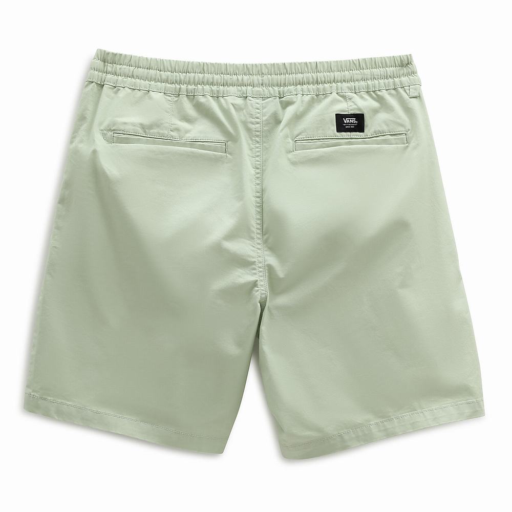 Men's Vans Range Relaxed Elastic Shorts Green | USA43827