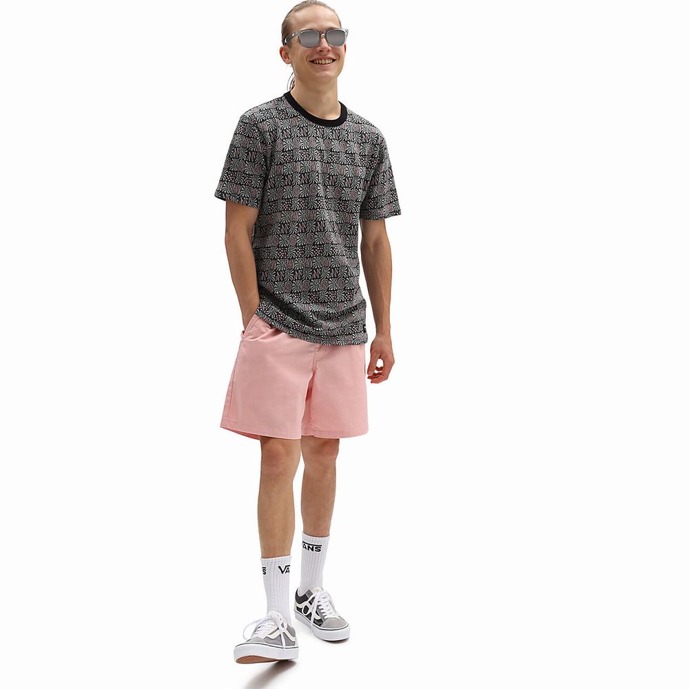 Men's Vans Range Relaxed Elastic Shorts Pink | USA46719