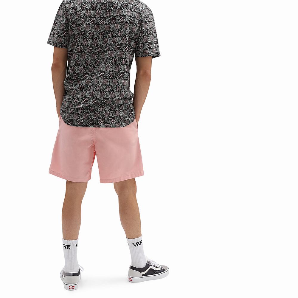 Men's Vans Range Relaxed Elastic Shorts Pink | USA46719