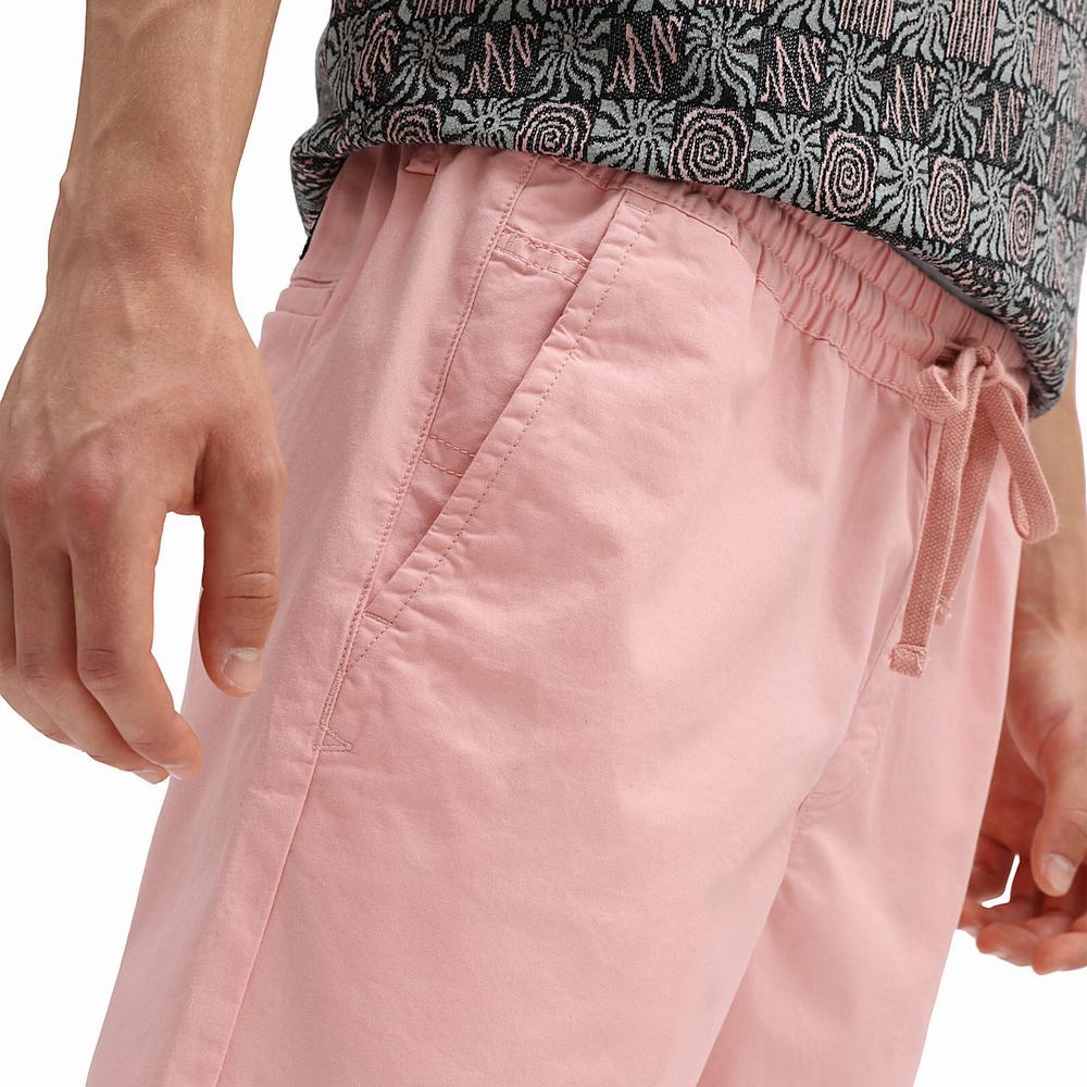 Men's Vans Range Relaxed Elastic Shorts Pink | USA46719