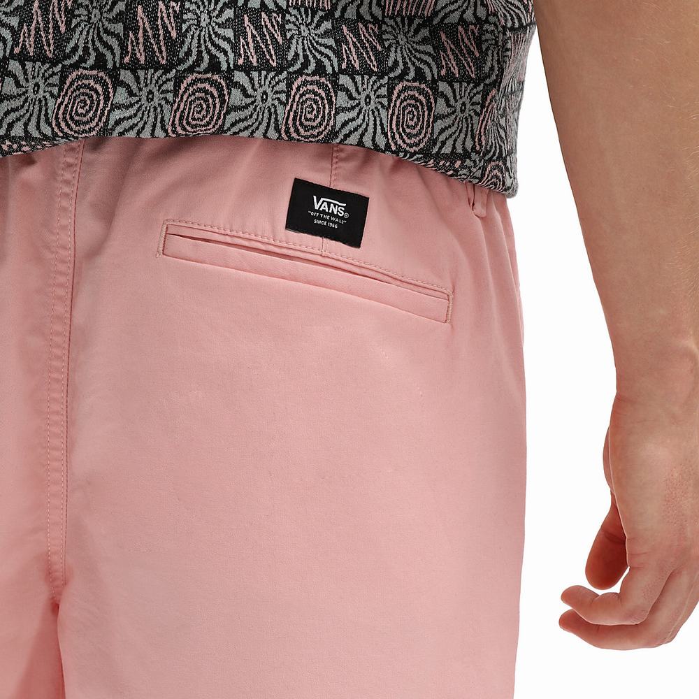 Men's Vans Range Relaxed Elastic Shorts Pink | USA46719