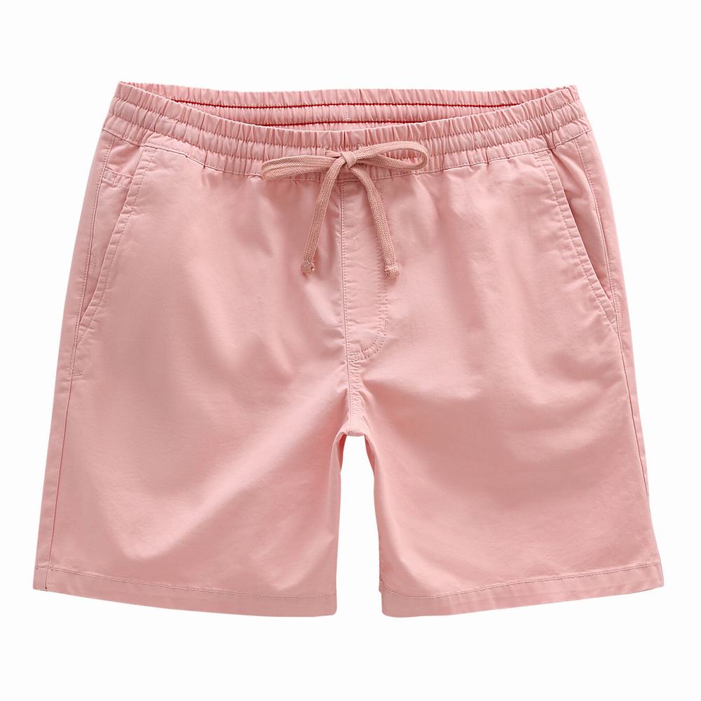 Men's Vans Range Relaxed Elastic Shorts Pink | USA46719