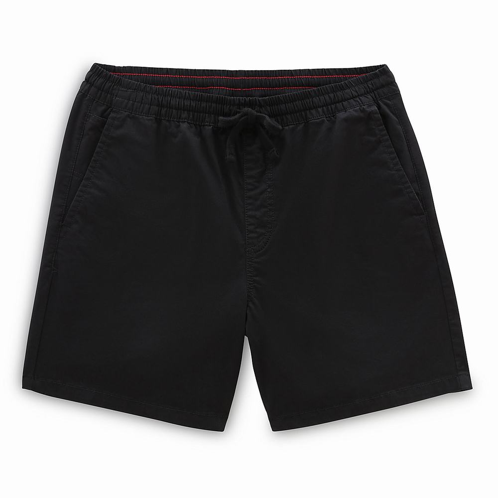 Men's Vans Range Relaxed Elastic Shorts Black | USA64017