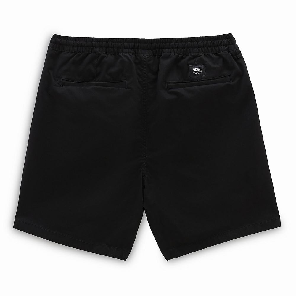 Men's Vans Range Relaxed Elastic Shorts Black | USA64017