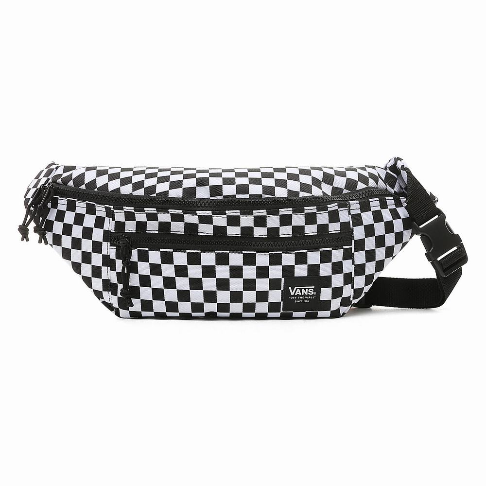 Men\'s Vans Ranger Waist Pack Bags Black / White | USA12905