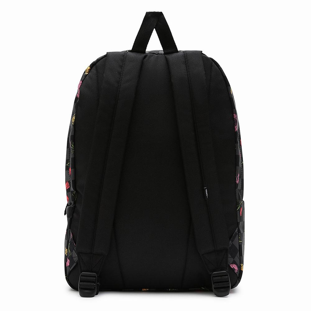 Men's Vans Realm Backpacks Black | USA37528