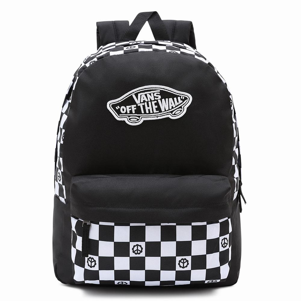 Men\'s Vans Realm Backpacks Black | USA57380