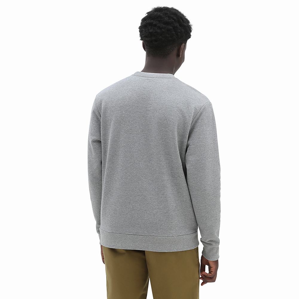 Men's Vans Relaxed Fit Crew Sweatshirts Grey | USA59674