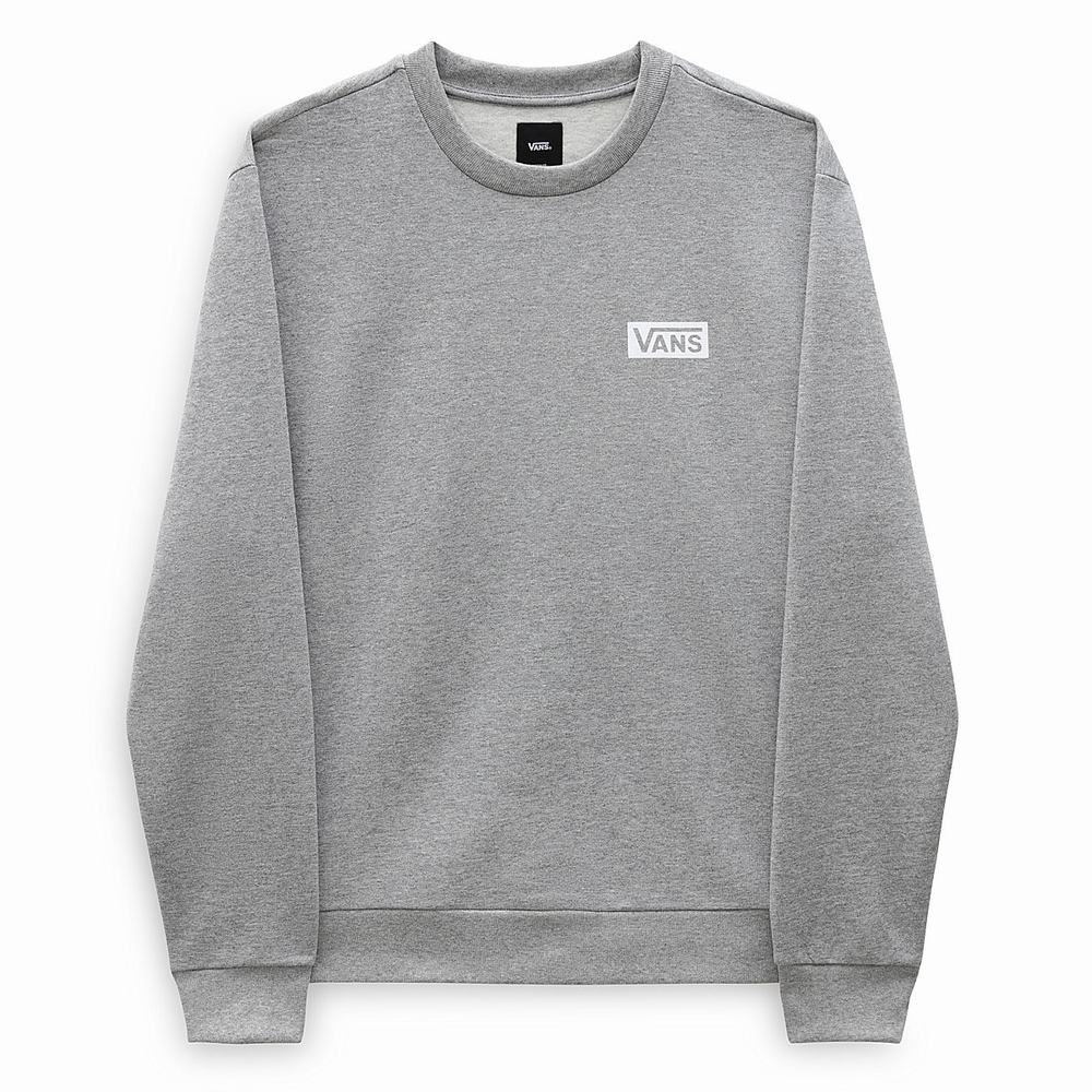 Men's Vans Relaxed Fit Crew Sweatshirts Grey | USA59674