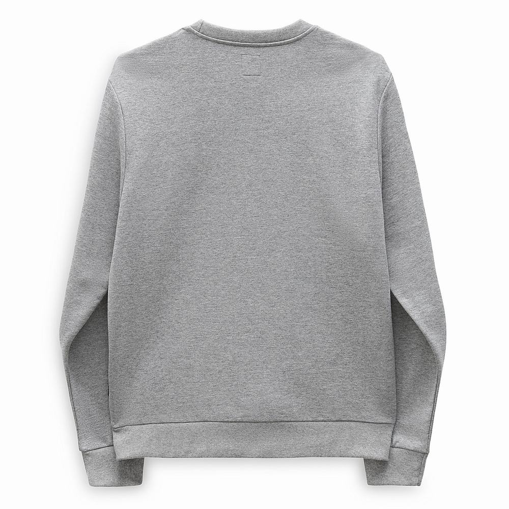 Men's Vans Relaxed Fit Crew Sweatshirts Grey | USA59674