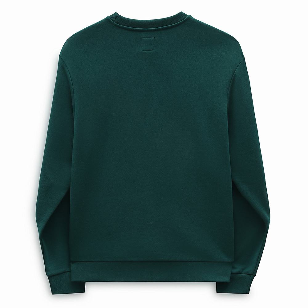 Men's Vans Relaxed Fit Crew Sweatshirts Green | USA81965