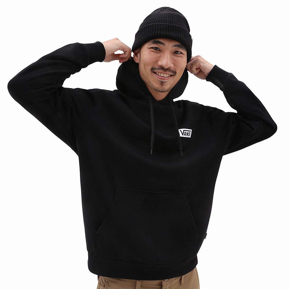 Men\'s Vans Relaxed Fit Hoodie Black | USA34617