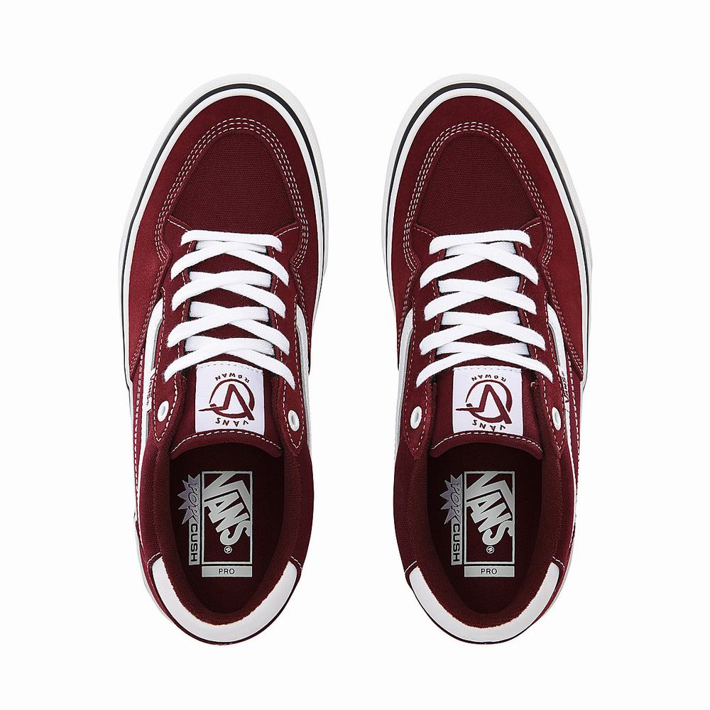 Men's Vans Rowan Pro Sneakers Red | USA38605