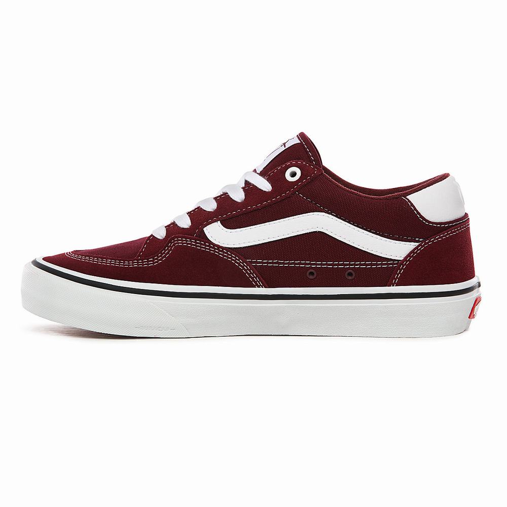 Men's Vans Rowan Pro Sneakers Red | USA38605