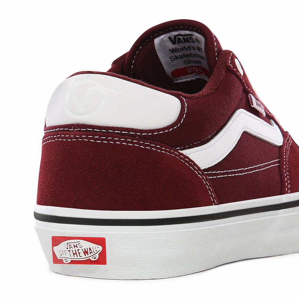 Men's Vans Rowan Pro Sneakers Red | USA38605